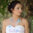Collier mariage papillon blanc et bleu turquoise COA361