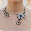 Collier mariage cinéma noir et blanc COA336