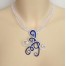 Collier mariage blanc marine et strass COA322