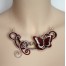 Collier mariage bordeaux champagne ivoire papillon COA352