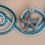 Collier mariage étoile de mer blanc et bleu turquoise COA333