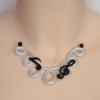 Collier mariage musique blanc et noir COA332