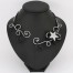 Collier mariage étoile noir et argent COA358