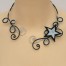 Collier mariage étoile noir et argent COA358