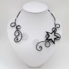 Collier mariage étoile noir et argent COA358