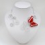 Collier mariage papillon rouge et blanc COA356