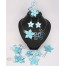 Collier mariage fleur bleu turquoise et blanc COA359