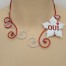 Collier mariage OUI blanc rouge argent COA362