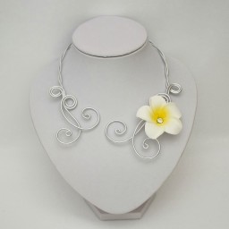 Collier mariage fleur de tiaré COA363