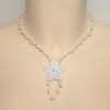 Collier mariage fleur blanc cristal CO1240A