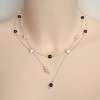 Collier mariage ivoire chocolat cristal strass CO1247A