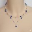Collier mariage blanc et bleu royal CO1171A