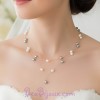 Collier mariage blanc et gris CO1171A