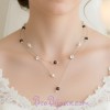Collier mariage ivoire chocolat cristal strass CO1247A