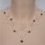 Collier mariage ivoire et chocolat + strass CO1214A