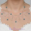 Collier mariage ivoire et turquoise CO1182Z
