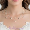 Collier mariage blanc et cristal strass CO1265A