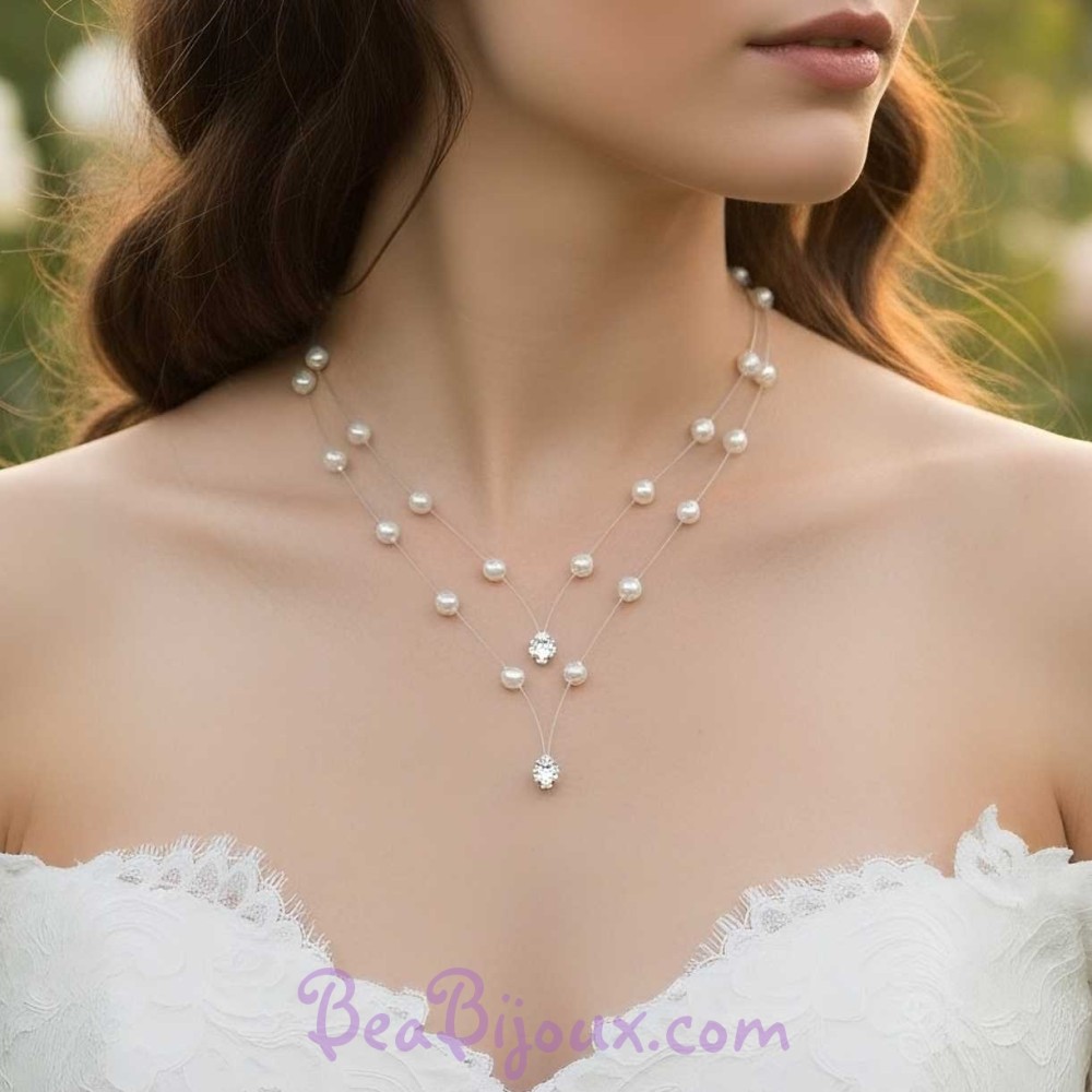 Parure mariage blanc et strass Parure mariage blanc et strass