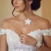 Collier mariage fleur blanc argent CO1270A