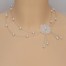Collier mariage fleur soie et perles blanc CO1285A