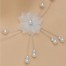 Collier mariage fleur soie et perles blanc CO1285A