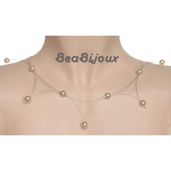 Collier mariage perles ivoire CO1110A