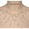 Collier mariage blanc cristal et strass CO1138A