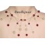 Collier mariage ivoire et bordeaux CO1140A