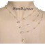 Collier mariage asymétrique ivoire et strass CO1143A