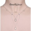 Collier mariage blanc et strass CO1145A