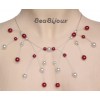 Collier mariage blanc et rouge CO1149A