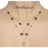 Collier mariage ivoire et chocolat CO1165A