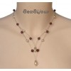 Collier mariage ivoire et bordeaux CO1172A