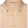Collier perles papillon cristal CO1174A