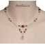 Collier mariage ivoire et bordeaux CO1201A