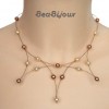 Collier mariage ivoire et cappuccino CO1208A