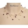 Collier mariage ivoire et bordeaux CO1210A