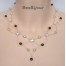 Collier mariage ivoire et chocolat + strass CO1214A