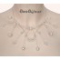 Collier mariage blanc cassé et cristal CO1215A