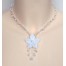 Collier mariage fleur blanc cristal CO1240A
