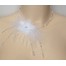 Collier mariage fleur plumes  blanc cristal CO1239A
