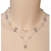 Collier mariage blanc et gris CO1171A