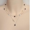 Collier mariage ivoire chocolat cristal strass CO1247A