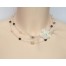 Collier mariage ivoire chocolat fleur soie et plumes CO1217A Collier mariage ivoire chocolat fleur soie et plumes CO1217A
