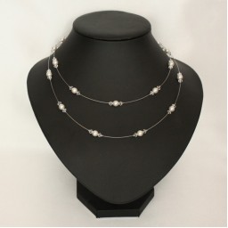 Collier mariage double rang blanc cristal CO1269A