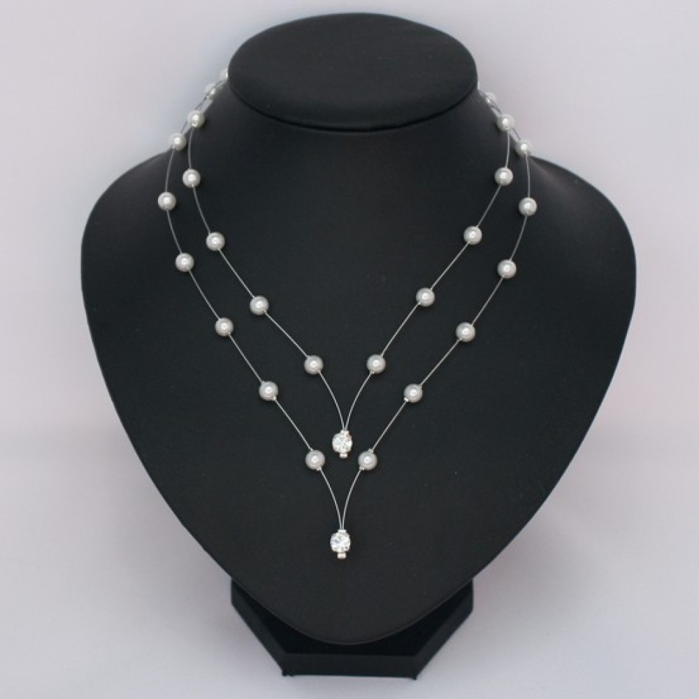 Parure mariage blanc et strass