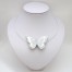Collier mariage papillon blanc et argent CO1271A