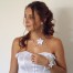 Collier mariage fleur blanc argent CO1270A