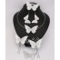 Collier mariage papillon blanc et argent CO1271A