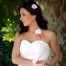 Collier mariage orchidée blanc et rouge CO1278A